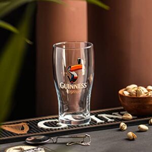 Guinness Toucan Pint Glass, Single Glass | 20oz Pints Drinking Cup | Thick Beer Glasses | Guinness Beer 20 oz Beer Can Glass