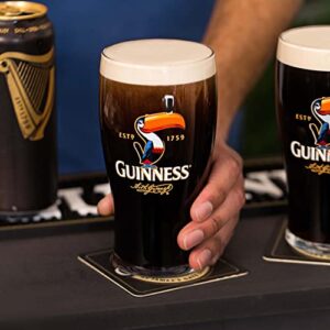 Guinness Toucan Pint Glass, Single Glass | 20oz Pints Drinking Cup | Thick Beer Glasses | Guinness Beer 20 oz Beer Can Glass