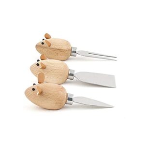 kikkerland mouse cheese knives, set of 3