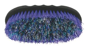 tail tamer firm synthetic horse grooming brush with rubberized grip back - small