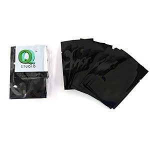 100x premium glossy black mylar foil open top pouch + bonus 15 bags (4cm x 6cm)