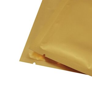 100x Premium Gold Mylar Foil Open Top Food Snack Storage Bags (9cm x 13cm)