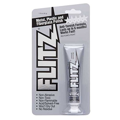 Flitz, Small BP 03511 Metal, Plastic and Fiberglass Polish with Paint Restorer, 1.76-Ounce, White