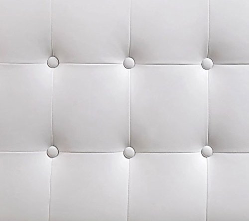 Modway Emily Tufted Button Faux Leather Upholstered Twin Headboard in White
