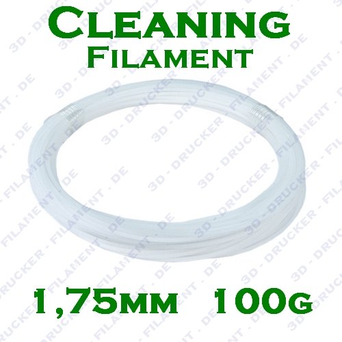 eSUN 3D Printer Cleaning Filament 1.75mm Natural 0.1kg for All 1.75mm FDM 3D Printers, 1.75mm Cleaning