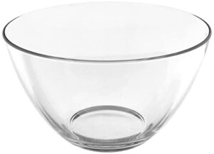 mikasa napoli glass serving bowl, 10.75-inch, clear