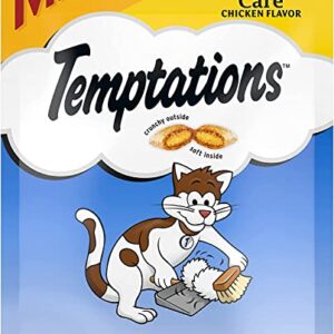 Whiskas Temptations indoor care Chicken Flavor Cat Treats 4.9 oz by Mars (3-Pack Bundle)