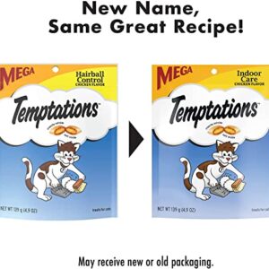 Whiskas Temptations indoor care Chicken Flavor Cat Treats 4.9 oz by Mars (3-Pack Bundle)