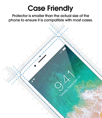 amFilm Screen Protector for Apple iPhone 7, 6S and 6 HD Clear, Flex Film, Case Friendly, PET Film, 3 Pack