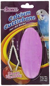 f.m.brown's 51514 brown's mango flavored calcium cuttlebone with clip, 1.25-ounce