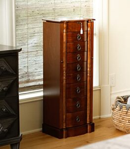 hives and honey sheffield standing armoire jewelry cabinet, walnut
