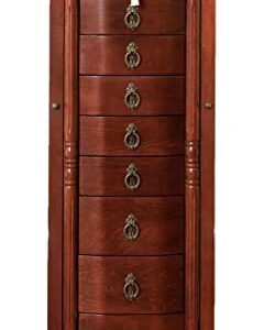 Hives and Honey Francesca Standing Armoire Jewelry Cabinet, Antique Cherry