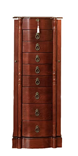 Hives and Honey Francesca Standing Armoire Jewelry Cabinet, Antique Cherry