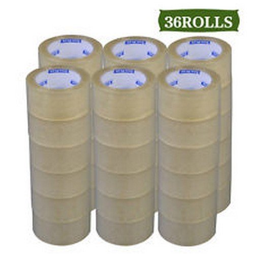 Direct Rolls Yards Heavy Duty 2.1 Mil Think Box Carton Sealing Packing Packaging Tape, 2" W, Direct36 Rolls