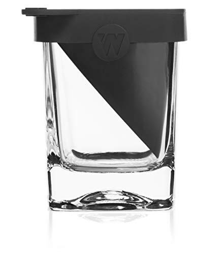 Corkcicle Premium 9 oz Double Old Fashioned Whiskey Glass with Silicone Ice Mold, Perfect for Chilling Whiskey, Bourbon, Tequila, and Scotch