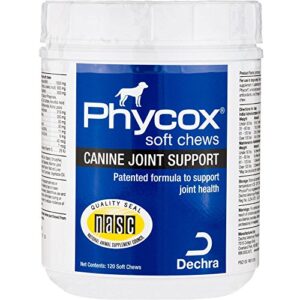 phycox one canine joint support soft chews, 120 count