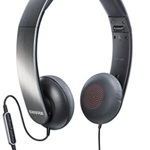 Shure SRH145m+ Portable Collapsible Headphones with Remote + Microphone Compatible with All Apple iOS Devices