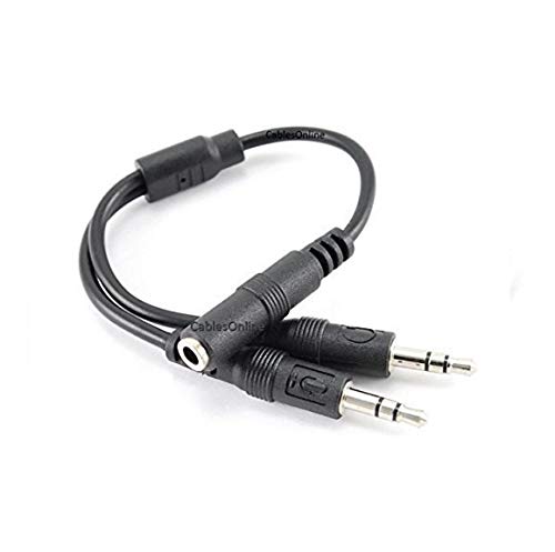 CablesOnline 3.5mm TRRS 4-Position Female to Dual 3-Position 3.5mm TRS Male Headset Splitter Adapter (IP-AY12C)