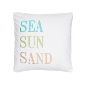 levtex home - biscayne sea sun sand pillow white