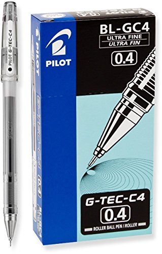 Pilot G-Tec-C Ultra Fine Black 0.4mm Rollerball Pen 2 Dozen [Office Product]