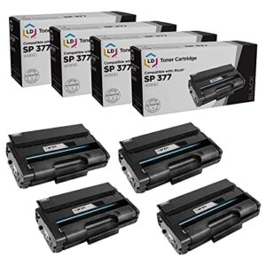 ld products remanufactured toner cartridge replacement for ricoh 406989 high yield (black, 4-pack)