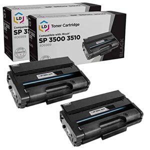 ld remanufactured toner cartridge replacement for ricoh 406989 high yield (black, 2-pack)