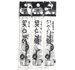 zebra sk-0.7 0.7mm refill (black ink)3 pack/total 3 pcs (japan import) [komainu-dou original package]