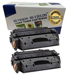 hi-vision ® 2 pack compatible gpr-41 (3480b005aa) black toner cartridge replacement (6,400 page yield) for imagerunner lbp3470, imagerunner lbp3480, laserclass 650i