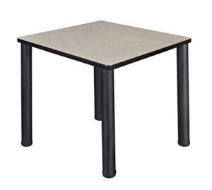 kee 30" square breakroom table- maple/ black