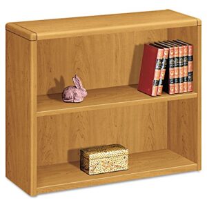 hon 10752cc 10700 series wood bookcase, two shelf, 36w x 13 1/8d x 29 5/8h, harvest