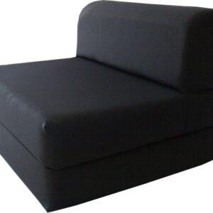 D&D Futon Furniture Sleeper Chair Folding Foam Bed, Couch, High Density1.8 lbs, 70 x 36 x 6, Black