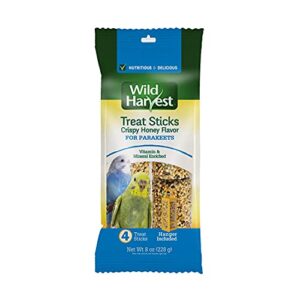 wild harvest treat sticks crispy honey flavor 4 count, hanger included