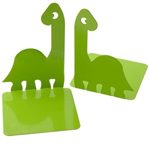 artkingdome cute dinosaur bookends for kids book ends books holder racks stand desk school liberary bookends decorative 1pair green