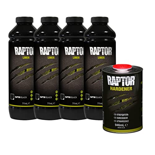 Raptor 820 products RAPTOR Black Spray Truck Bed Liner Kit - 1 Gallon kit