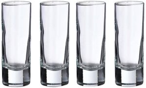 lillian rose set of 4 tall shot glasses, 4 count (pack of 1), clear, 8 ounces