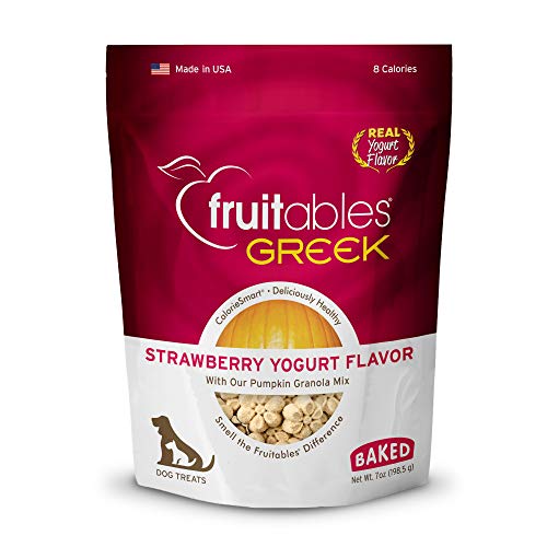 Fruitables Greek Yogurt Dog Treats – Healthy Dog Treats – Yogurt Treats for Dogs - Strawberry and Pumpkin Flavor – 7 Ounces