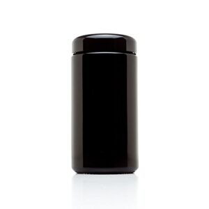 infinity jars 500 ml (17 fl oz) tall large black ultraviolet glass wide mouth screw top jar (1)