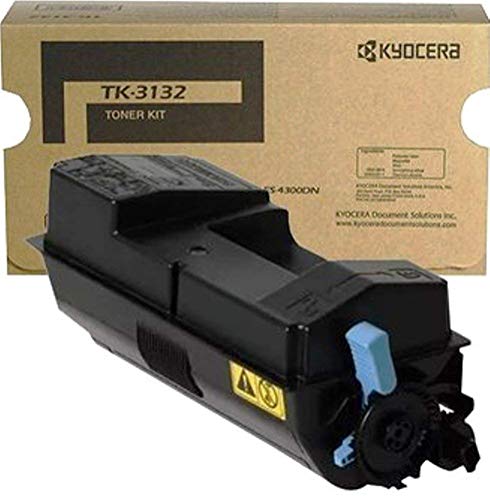 Kyocera 1T02LV0US0 Model TK-3132 Black Toner Kit Compatible with Kyocera ECOSYS M3560idn and FS-4300DN Laser Printers, Up to 25000 Pages Yield at 5 Percent Coverage, Includes Waste Toner Container