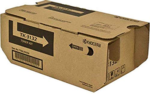 Kyocera 1T02LV0US0 Model TK-3132 Black Toner Kit Compatible with Kyocera ECOSYS M3560idn and FS-4300DN Laser Printers, Up to 25000 Pages Yield at 5 Percent Coverage, Includes Waste Toner Container