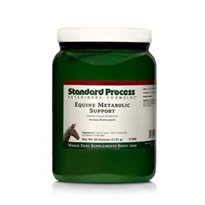 standard process equine metabolic support - whole food horse supplies for glucose metabolism and antioxidant activity with green tea extract, cayenne pepper, licorice root - 40oz