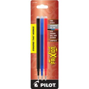 pilot gel ink refills for frixion erasable gel ink pen, fine point - pack of 18 (pil77335-6)