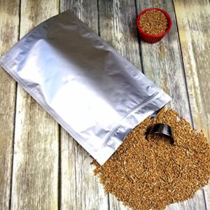 ShieldPro Odor-Proof Zip Seal 5 Mil 1 Gallon Gusseted 10"x16"x4" Aluminum Foil Mylar Bag for Long Term Storage of Food, Herb, Seeds, Organics and Pharma (50)