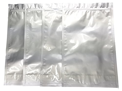 ShieldPro Odor-Proof Zip Seal 5 Mil 1 Gallon Gusseted 10"x16"x4" Aluminum Foil Mylar Bag for Long Term Storage of Food, Herb, Seeds, Organics and Pharma (50)