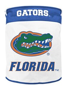 duck house ncaa florida gators canvas laundry basket with braided rope handles, white ,22" x 17.5" x 17.5"