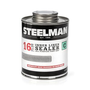 steelman inner liner sealer, seals repairs, fast-drying, for tubes and tires, applicator included, 16 oz.