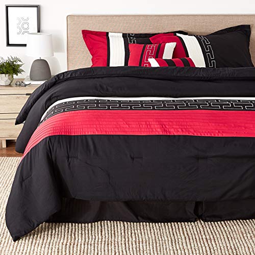 Chic Home - CS1213-212-AN Carlton 6-Piece Comforter Set, King Size, Black