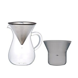 kinto 300 ml carafe coffee set with stainless steel filter