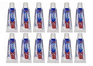 crest travel size regular toothpaste - .85 oz (pack of 12)