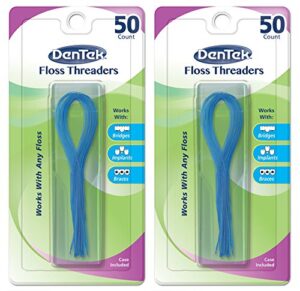 dentek floss threaders 50 count (2 pack)