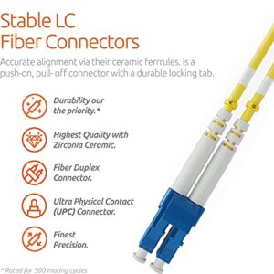 BEYONDTECH LC to LC Fiber Patch Cable Single Mode Duplex - 1m (3.28ft) - 9/125um OS1 LSZH PureOptics Optic Patch Cable Series